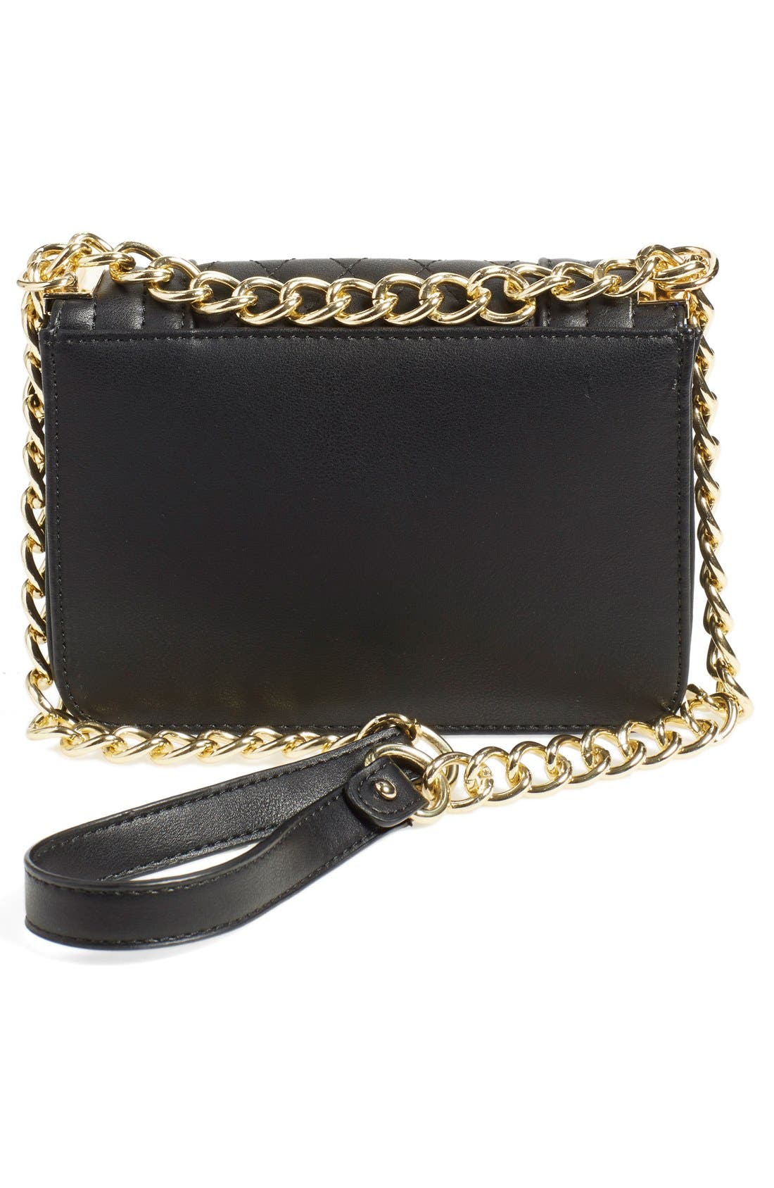 'Galaxie' Quilted Convertible Crossbody Bag, Alternate, color, BLACK