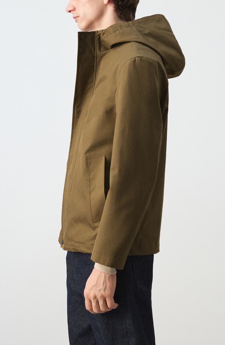 MANGO Water Repellent Parka, Alternate, color, Ochre