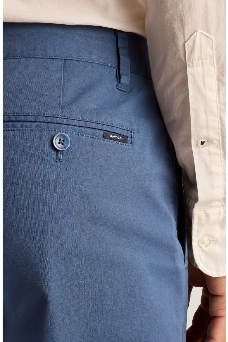 Flat Front Stretch Cotton Herringbone Chinos, Alternate, color, VINTAGE INDIGO