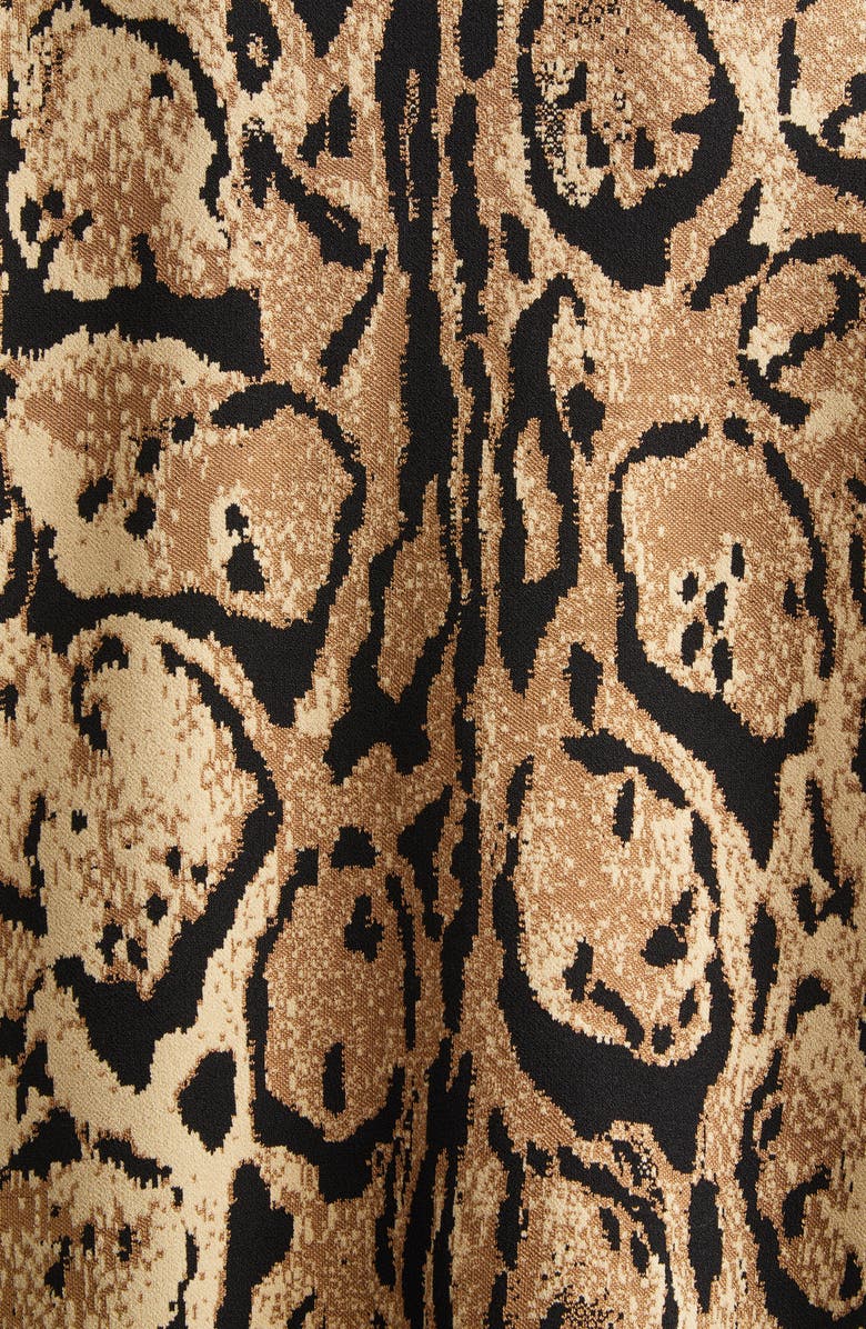 Stella McCartney Cloud Leopard Polo Sweater, Alternate, color, Beige Multicolor