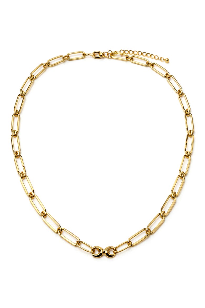 Bit Link Necklace, Main, color, GOLD