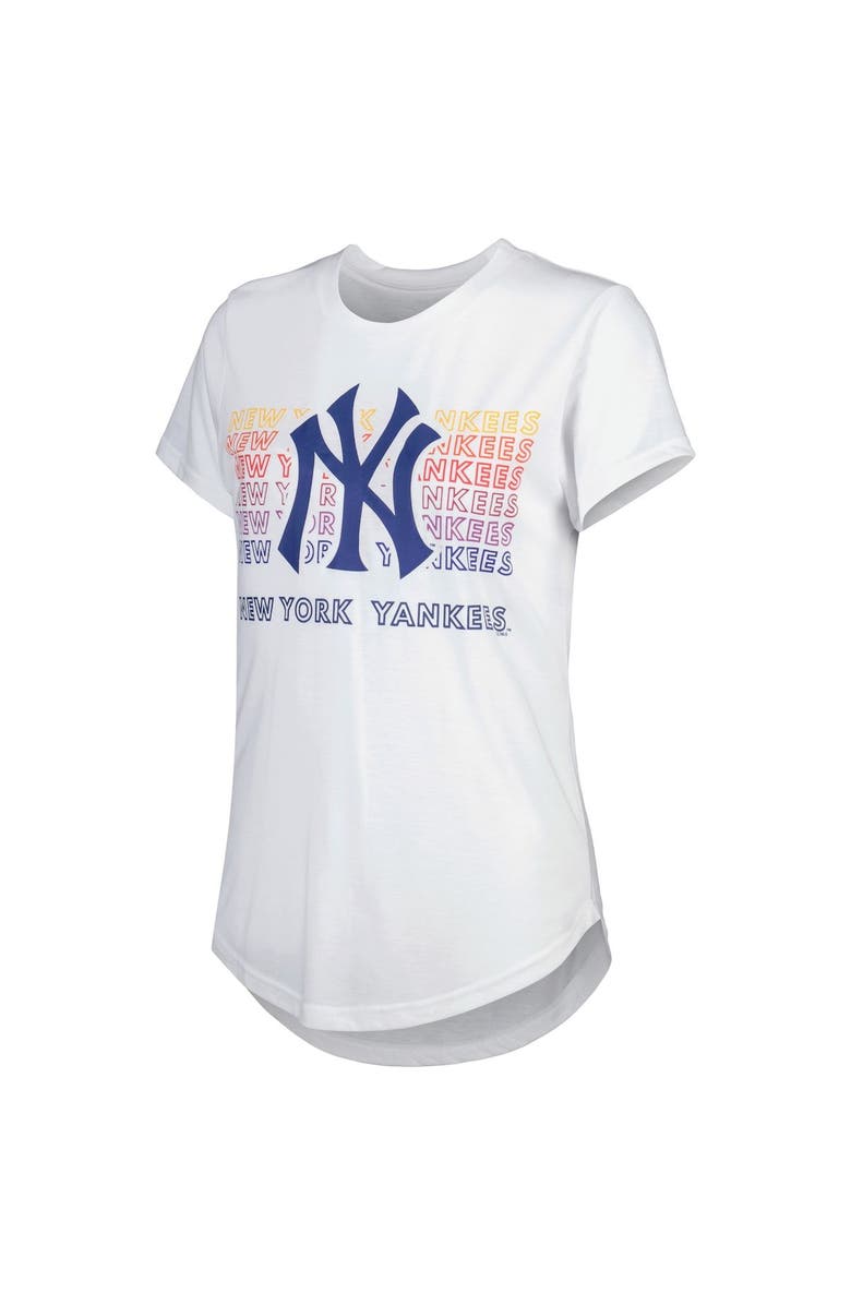 CONCEPTS SPORT Women's Concepts Sport Charcoal/White New York Yankees Sonata T-Shirt & Leggings Sleep Set, Alternate, color, 