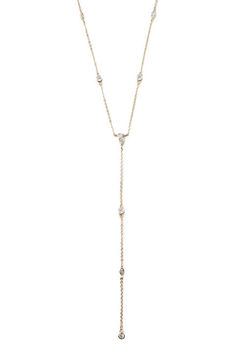 Cubic Zirconia Station Y-Necklace