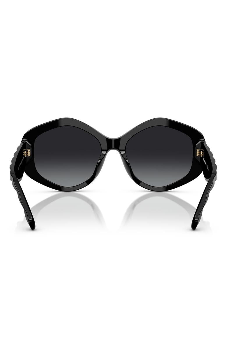 Tory Burch 55mm Gradient Polarized Geometric Sunglasses, Alternate, color,