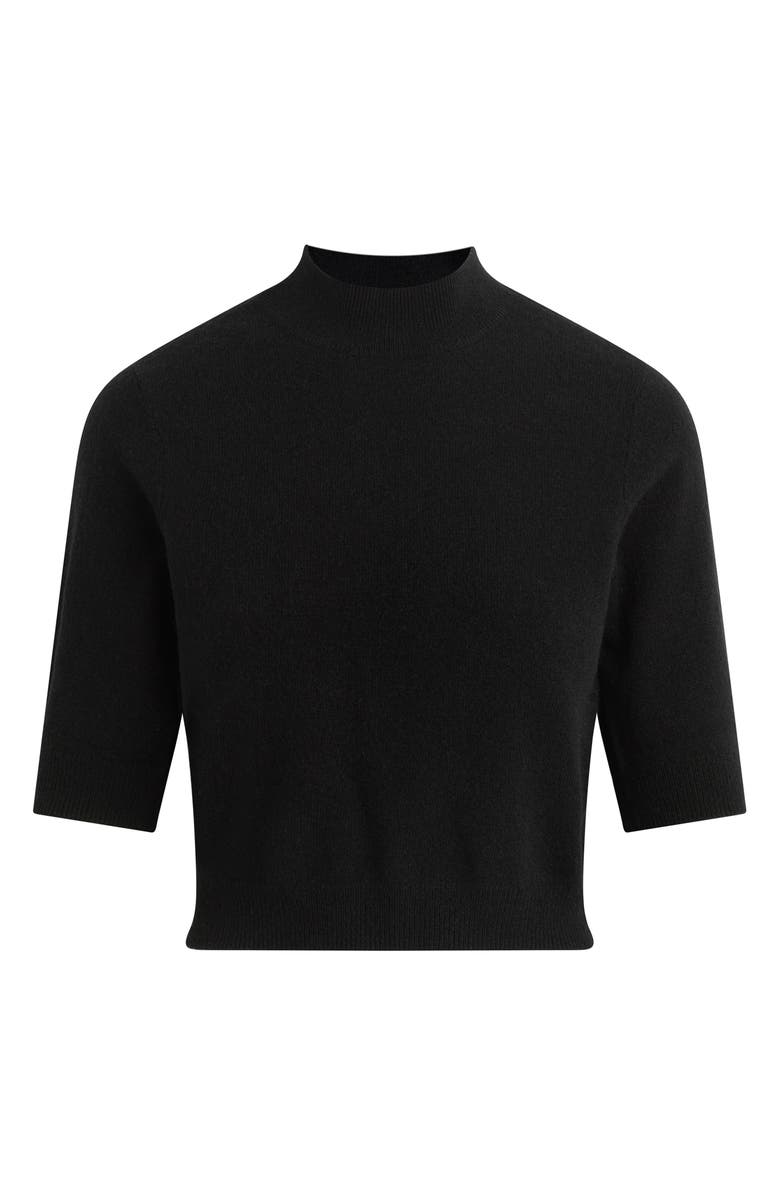 Favorite Daughter The Bonnie Mock Neck Cashmere Sweater, Alternate, color, Black
