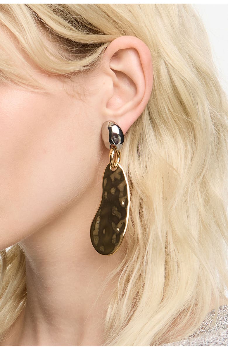 Bimba y Lola Two-Tone Textured Earring, Alternate, color, 