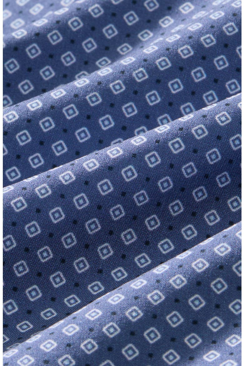 Leeward Trim Fit Diamond Print Performance Button-Up Shirt, Alternate, color, COASTAL FJORD DOUBLE DIAMOND
