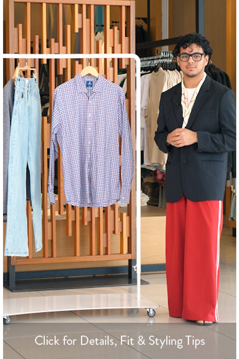 Mayes Plaid Nylon Blend Button-Down Shirt video