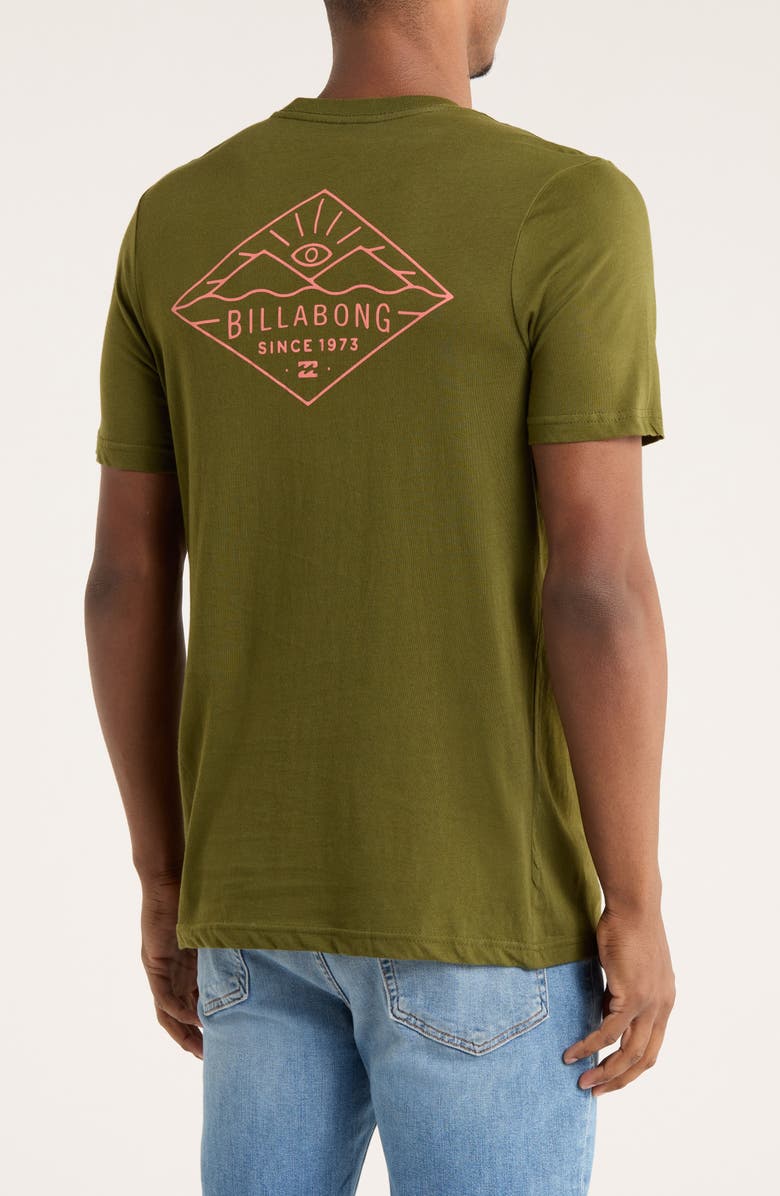 Billabong Watcher Logo Graphic T-Shirt, Alternate, color, Army