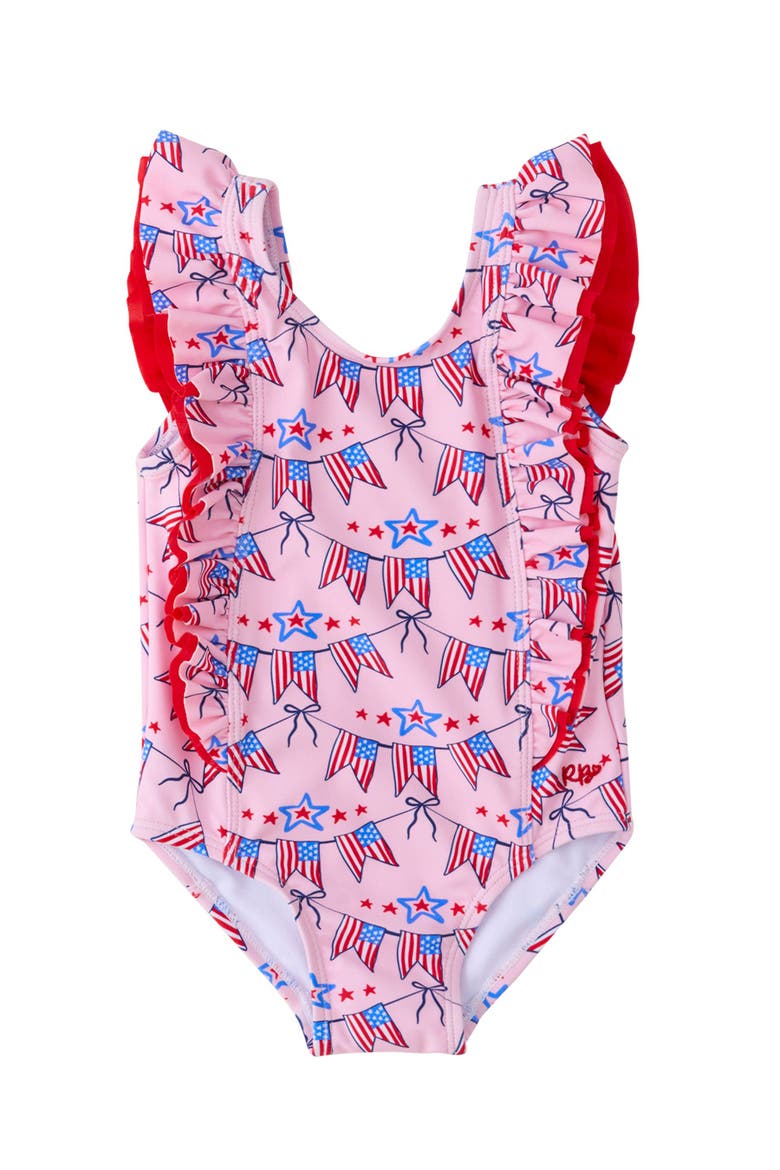Baby Girls UPF50+ Waterfall One Piece, Main, color, American Sweetheart