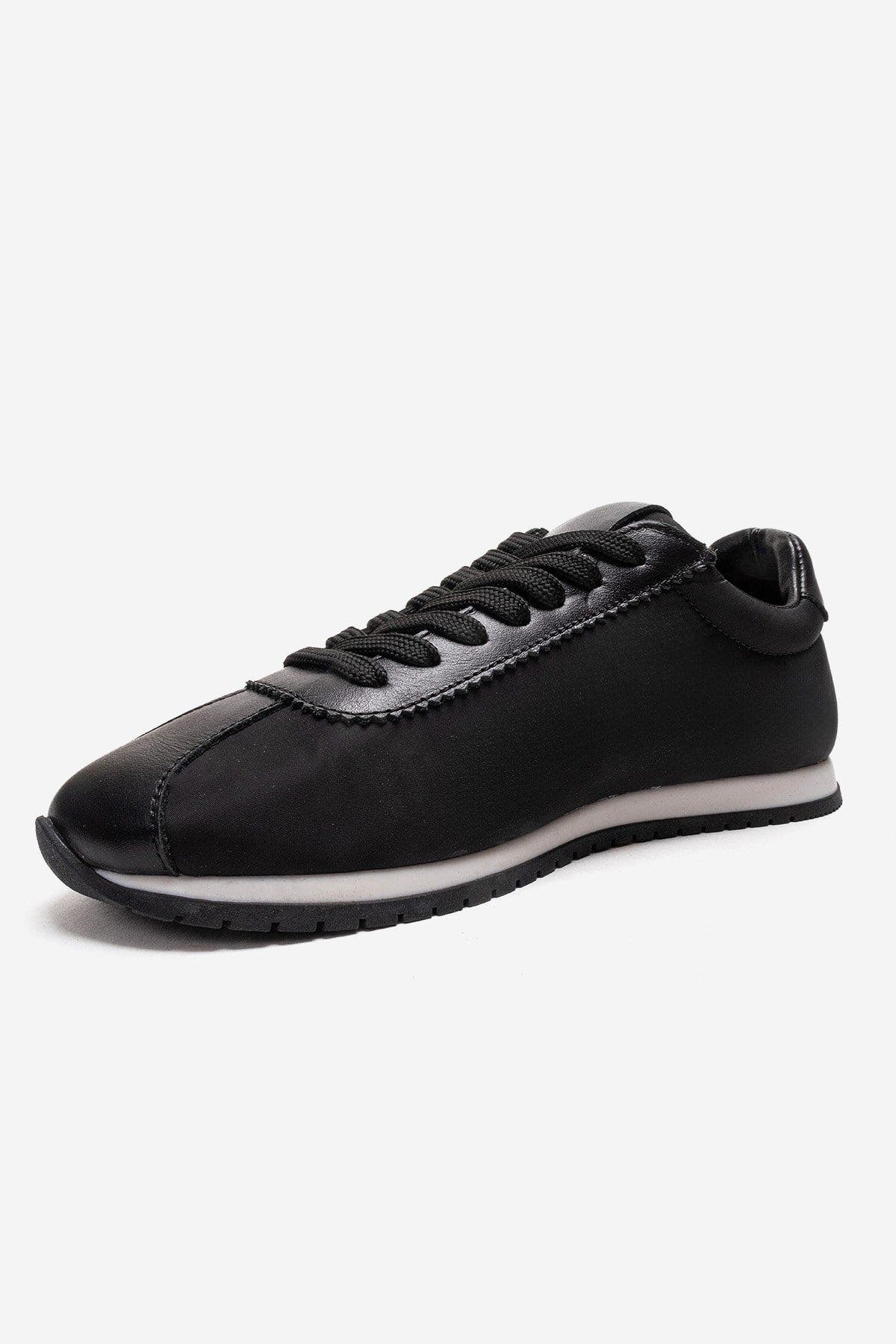 Forever & Always Shoes Unica Leather Sport Sneaker, Alternate, color, Black