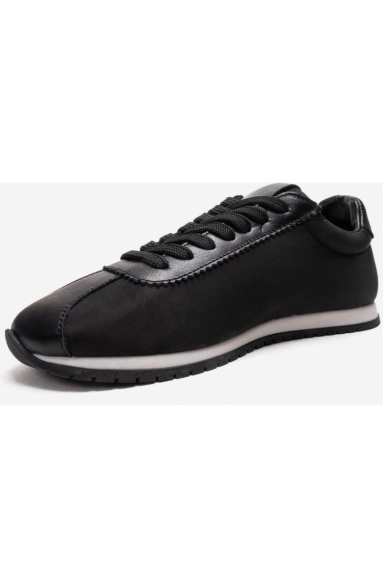 Forever & Always Shoes Unica Leather Sport Sneaker, Alternate, color, Black