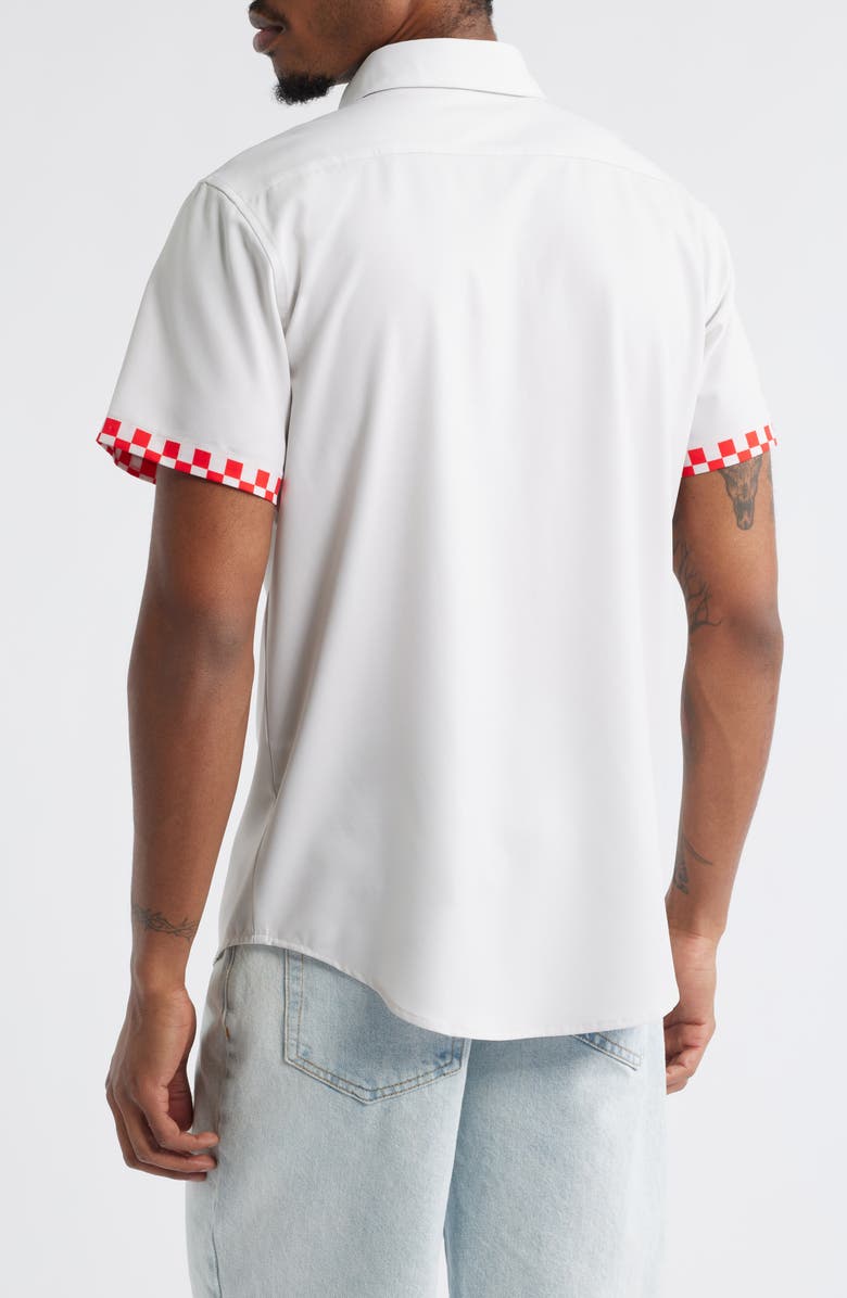 MAVRANS Victory Lap Palm Weekend Short Sleeve Button-Up Shirt, Alternate, color, Red Multi