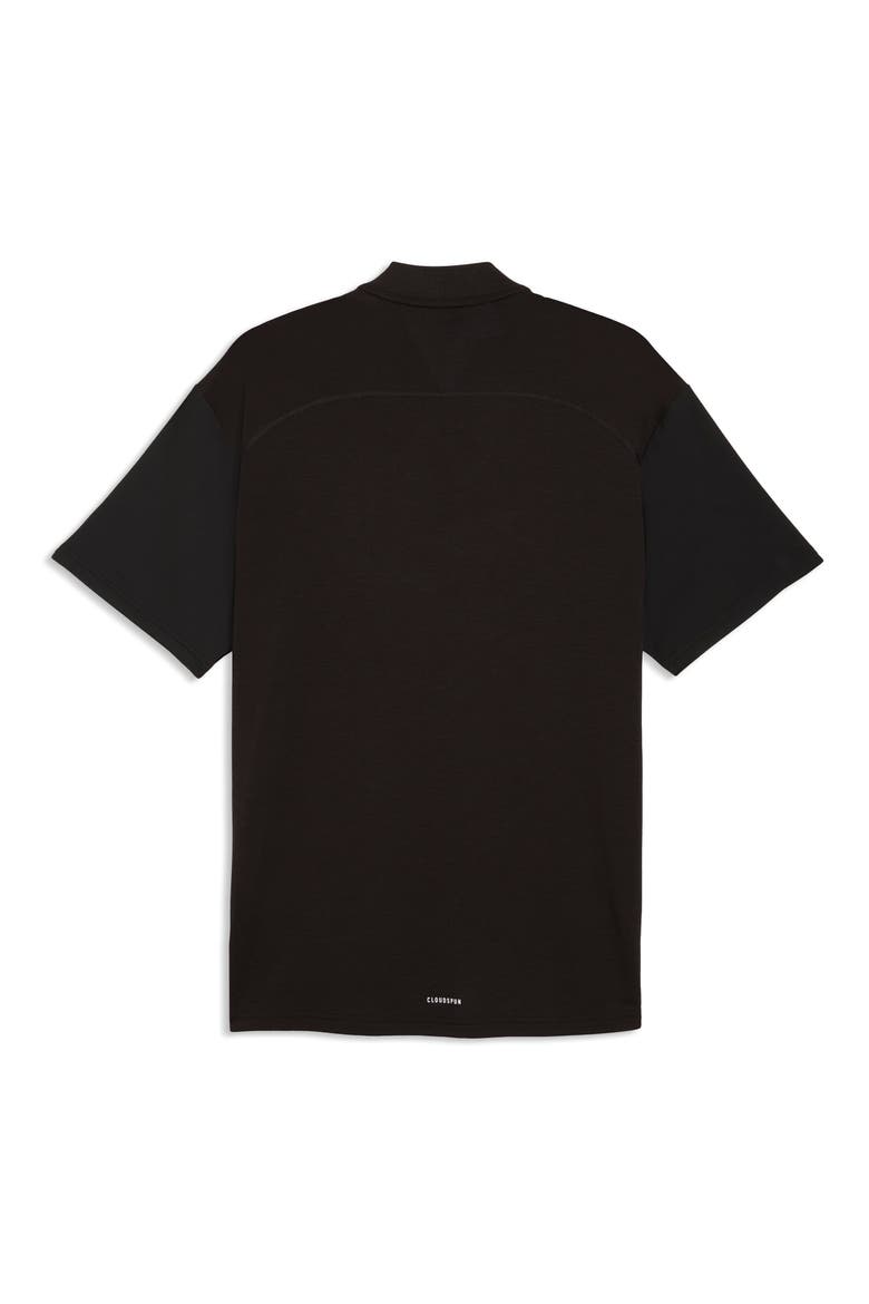 Scuderia Ferrari Cloudspun Blade Collar Performance Zip Polo, Alternate, color, PUMA BLACK