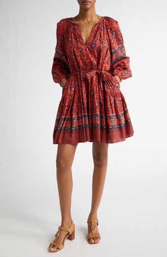 Ulla Johnson Abri Long Sleeve Fit & Flare Dress