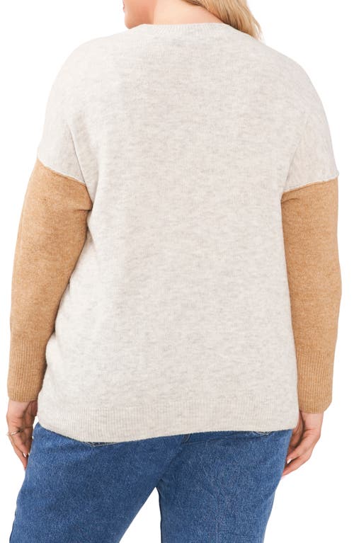 VINCE CAMUTO VINCE CAMUTO EXTENDED SHOULDER COLORBLOCK SWEATER 
