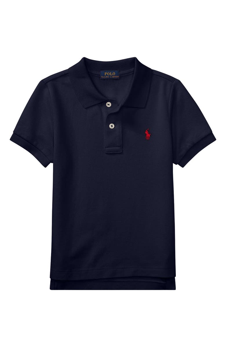 Polo Ralph Lauren Kids' Cotton Mesh Polo, Main, color, Navy