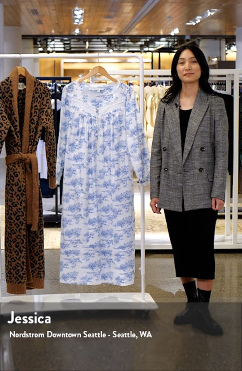 Long Sleeve Cotton Lawn Ballet Nightgown, sales video thumbnail