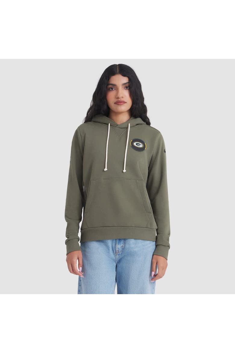 Women's Nike Olive Green Bay Packers 2025 Salute to Service Sideline Standard Issue Dri-FIT Hoodie, Alternate, color, Olive