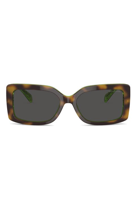 Corfu 56mm Rectangular Sunglasses