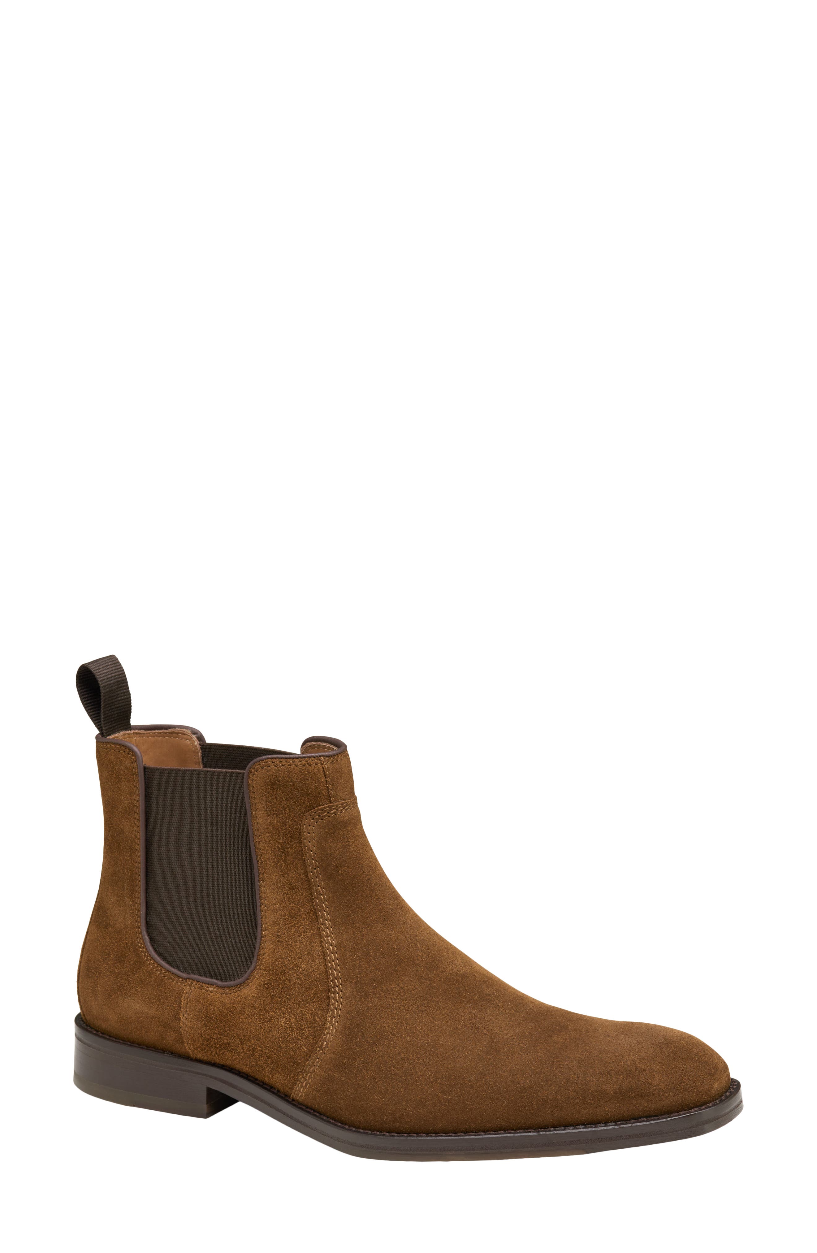 Meade Chelsea Boot, Main, color, DARK TAN SUEDE