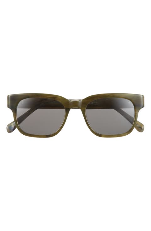 Numero Uno 49mm Rectangular Polarized Sunglasses