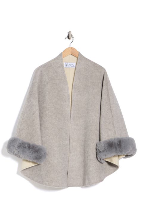 Faux Fur Trim Caplet