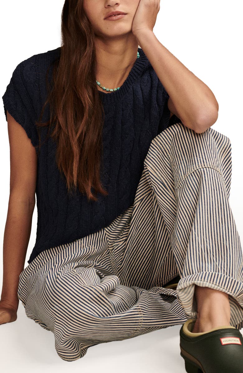 Lucky Brand Baby Cable Cotton Sweater, Alternate, color,