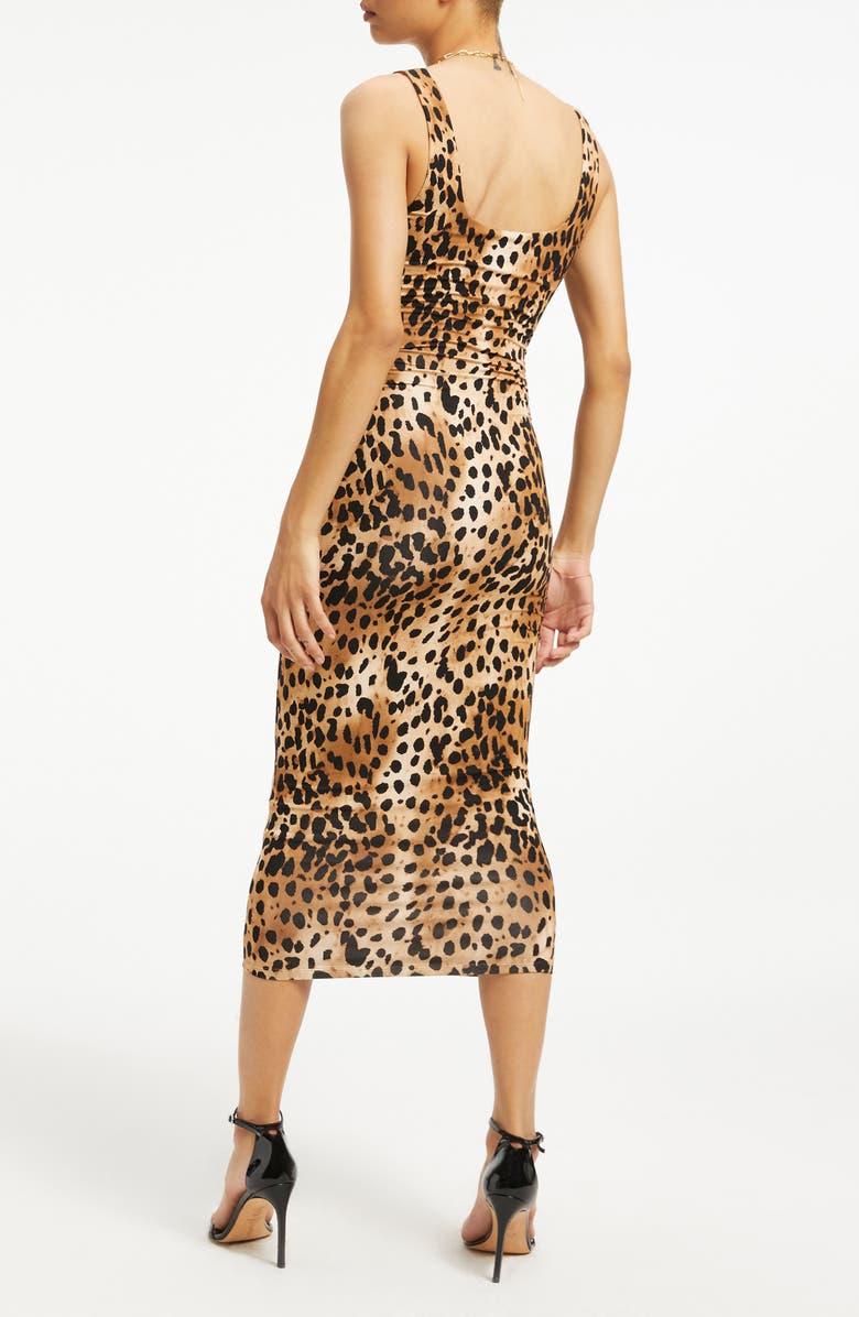 Good American Animal Print Midi Body-Con Dress, Alternate, color, 