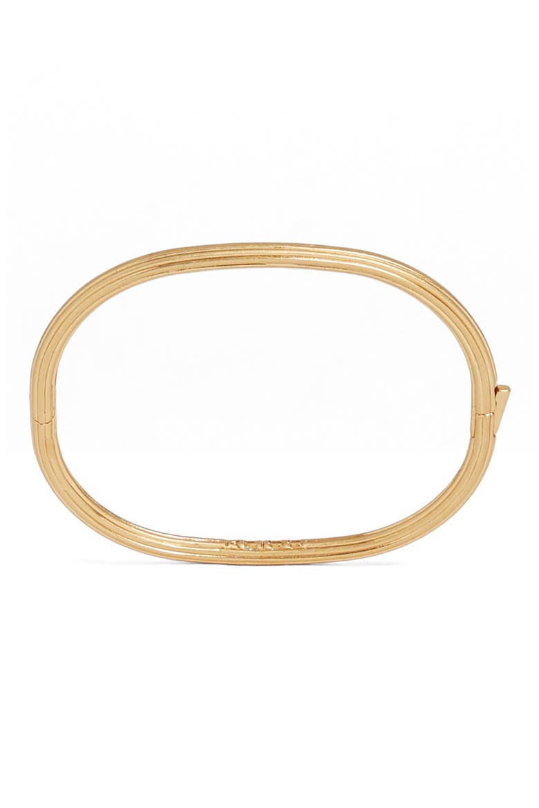 Claudia Contour Hinge Bangle, Main, color, GOLD TONE