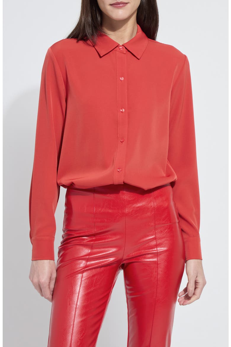 Parker Button Down Shirt, Alternate, color, EXTRA ORDINARY RED