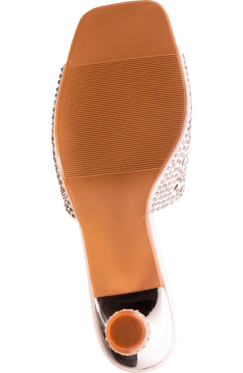 LADY COUTURE Rhinestone Laser Cut Sandal, Alternate, color, Silver