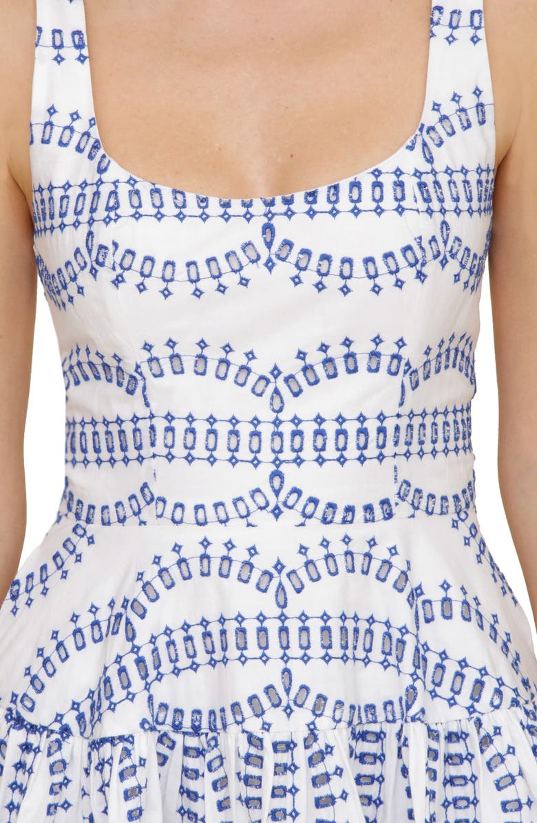 Avec Les Filles Cotton Eyelet Fit & Flare Minidress, Alternate, color,