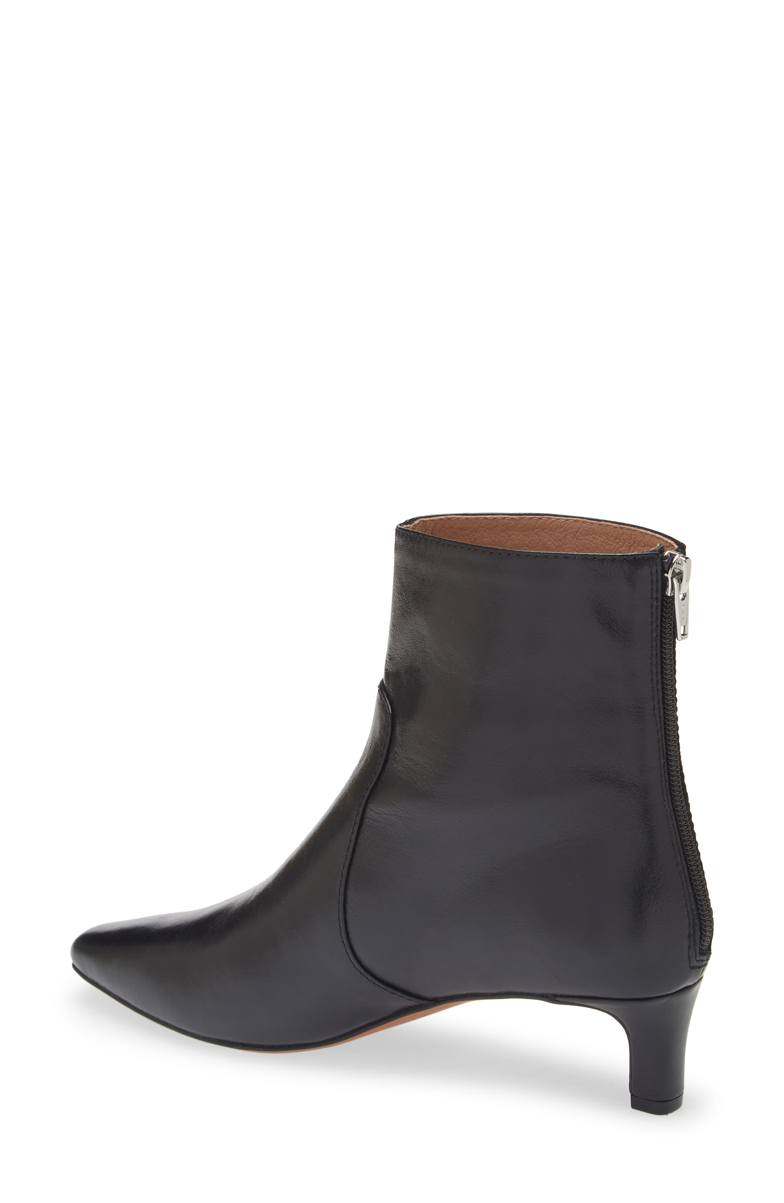 Madewell The Dimes Kitten Heel Boot, Alternate, color, True Black