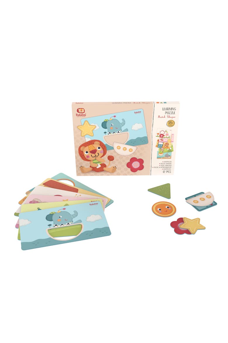Match Shapes & Stories Learning Puzzle Set, Alternate, color, Multi