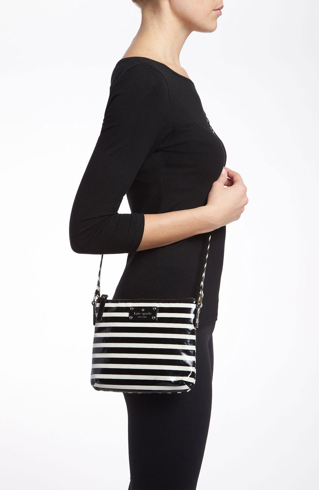 Kate Spade New York 'stripe tenley' crossbody bag, Alternate, color, 