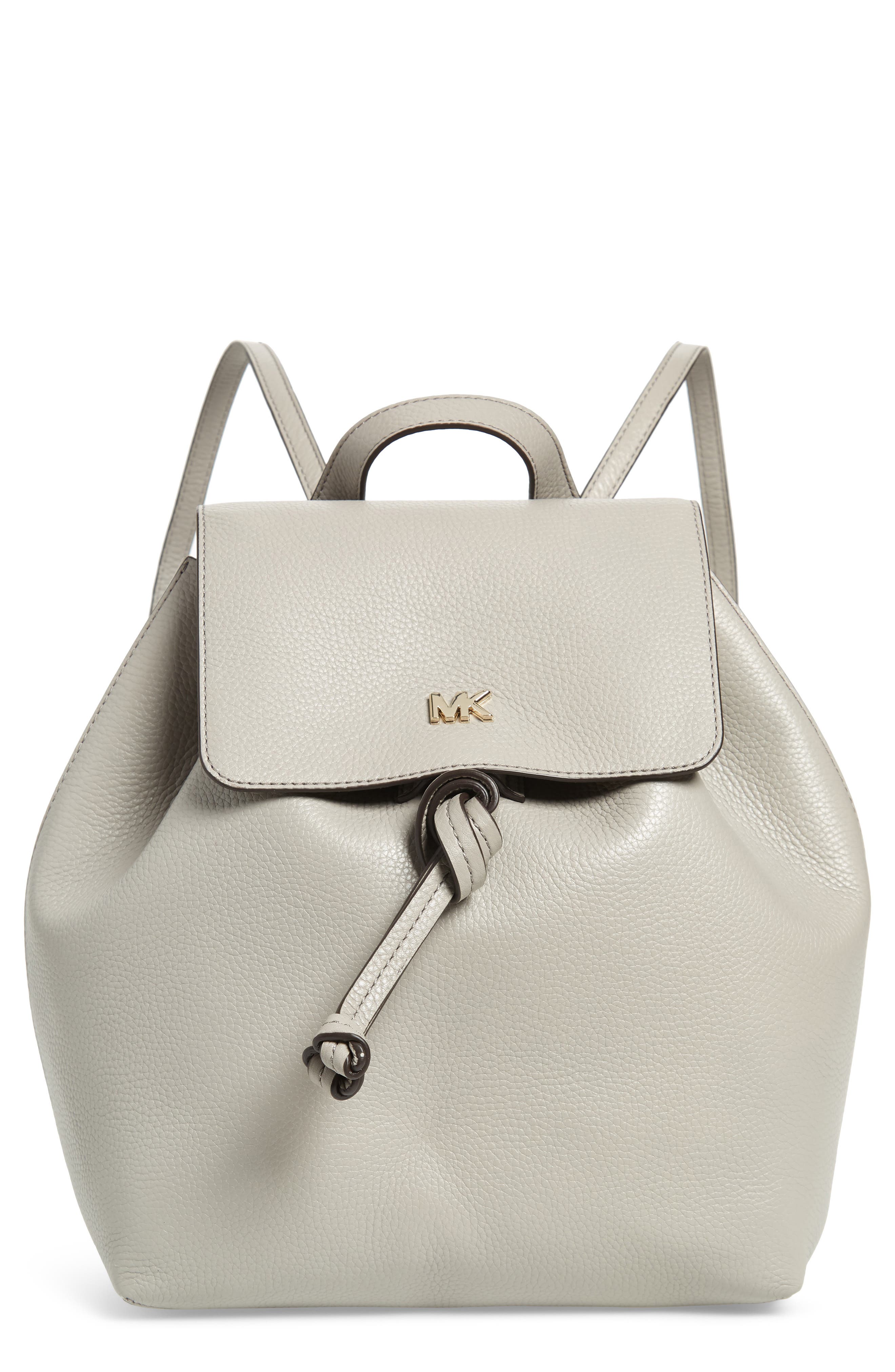 MICHAEL Michael Kors Medium Leather Backpack, Main, color, 