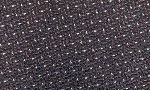 Canali Neat Silk Tie In Brown