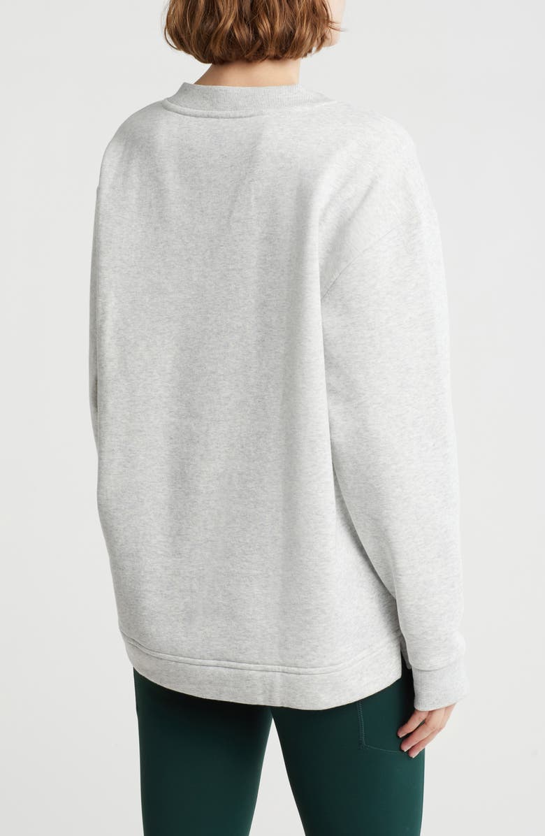 Z by Zella Feather Fleece Oversize V-Neck Pullover, Alternate, color,