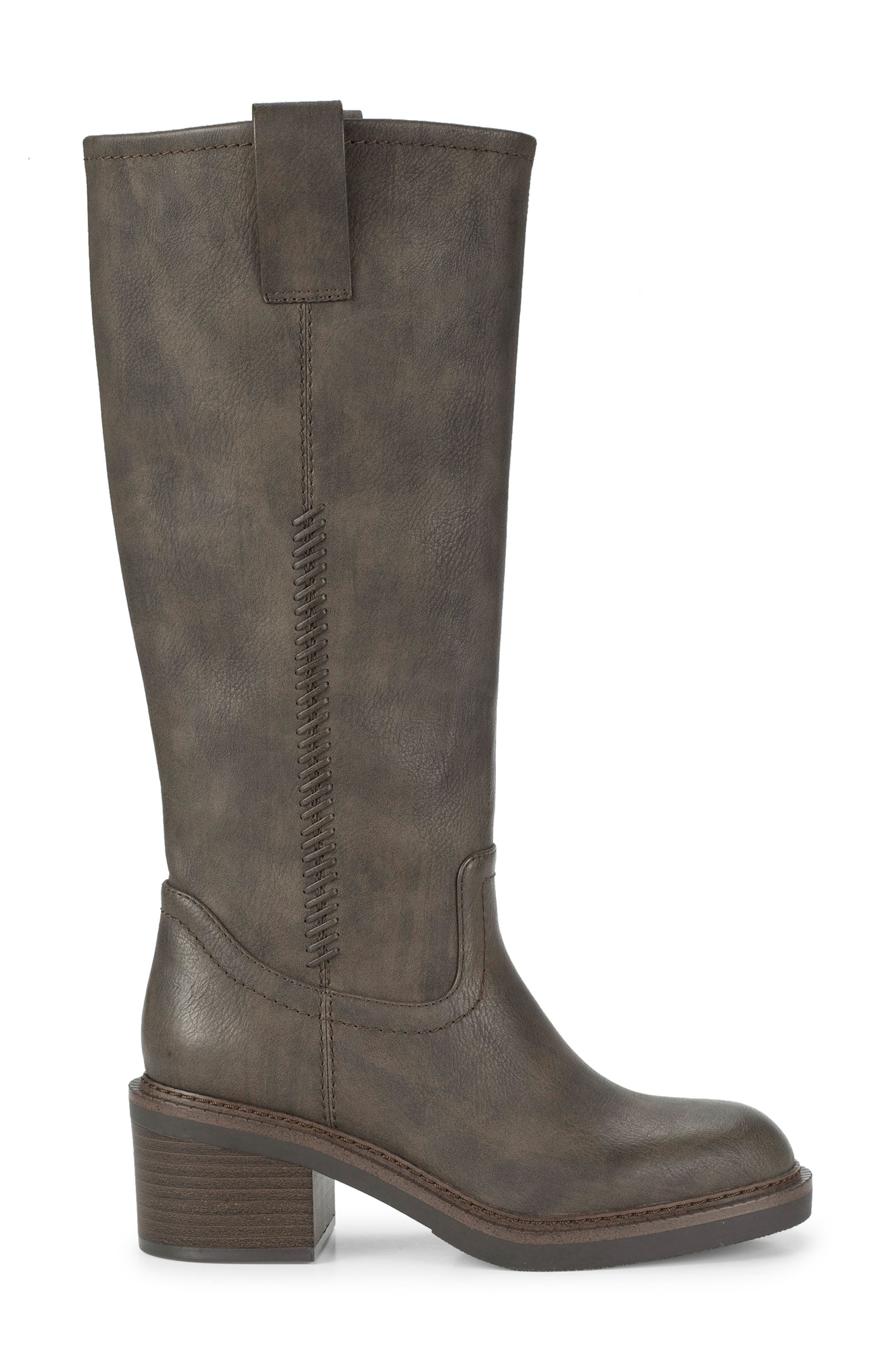 Selkie Tall Boot, Alternate, color, DARK BROWN