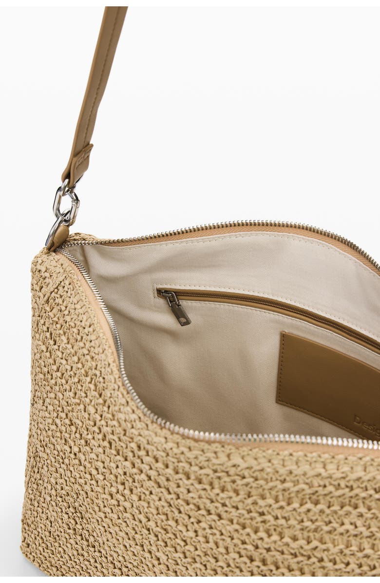 Desigual Large Raffia Shoulder Bag, Alternate, color,