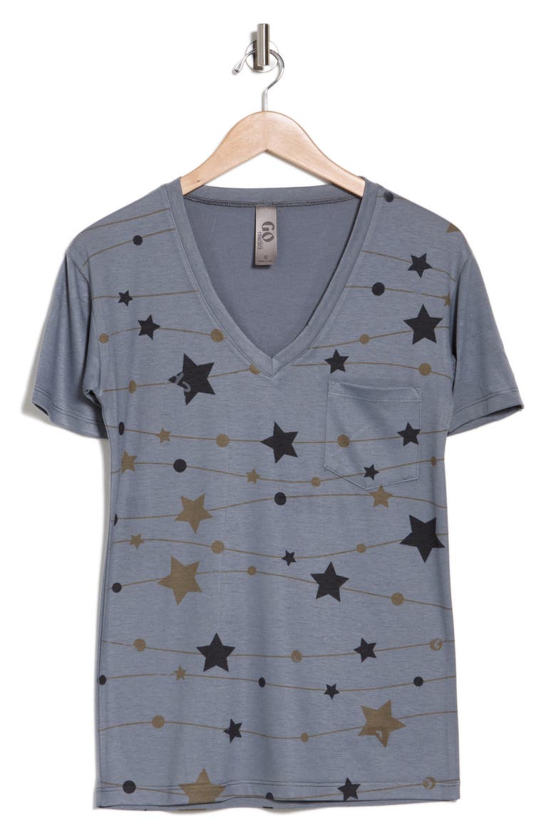Deep V-Neck Boyfriend T-Shirt, Alternate, color, MUSHROOM