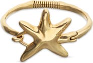 UNODE50 Gold-Tone Rigid Star Bangle Bracelet
