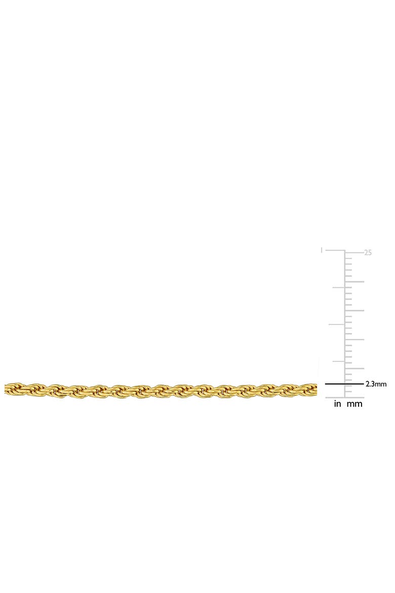 Diamond Cut Rope Chain Necklace, 2.30mm, Alternate, color, GOLD