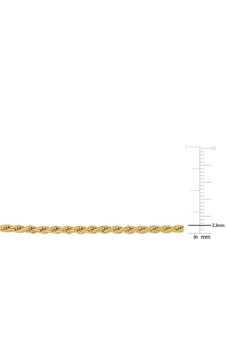 DELMAR Diamond Cut Rope Chain Necklace, 2.30mm, Alternate, color, Gold