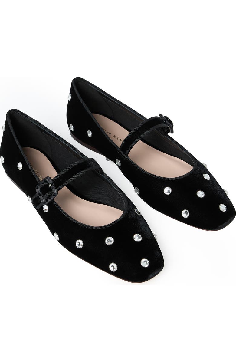 Loeffler Randall <p>Ginger Mary Jane Flat (Women) </p>, Alternate, color, Black/ Crystal