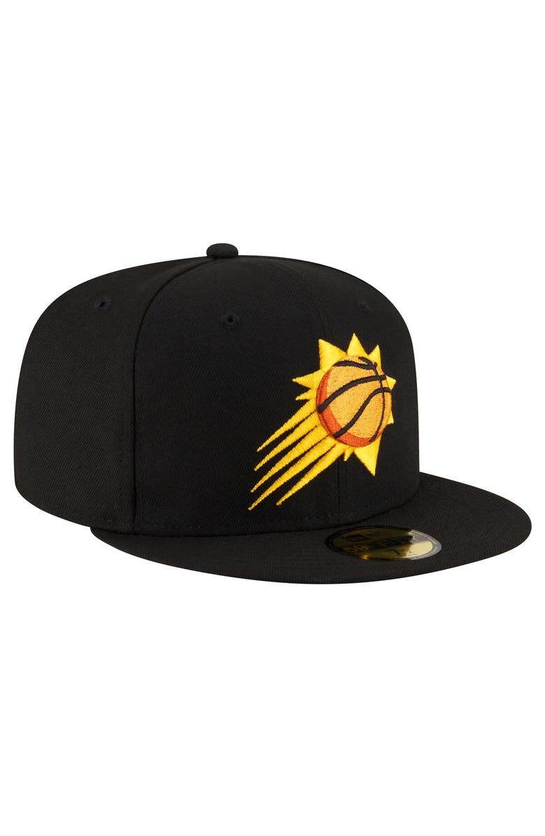 New Era Men's New Era Black Phoenix Suns Team 59FIFTY Fitted Hat, Alternate, color, Black