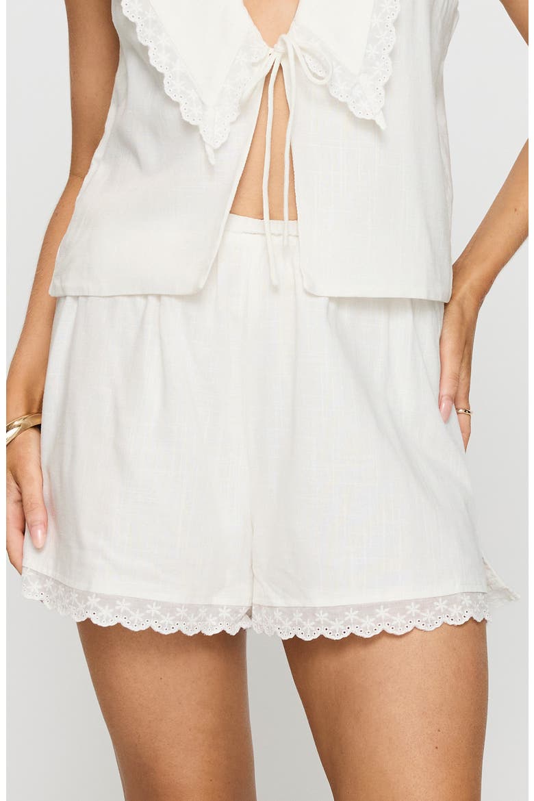 Karuka Eyelet Trim Tank & Shorts Set, Main, color, WHITE