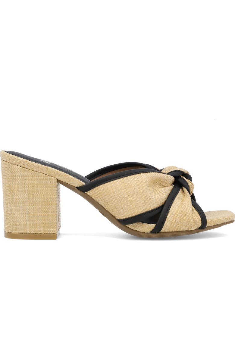 MIA Hania Block Heel Sandal, Alternate, color, Natural With Black