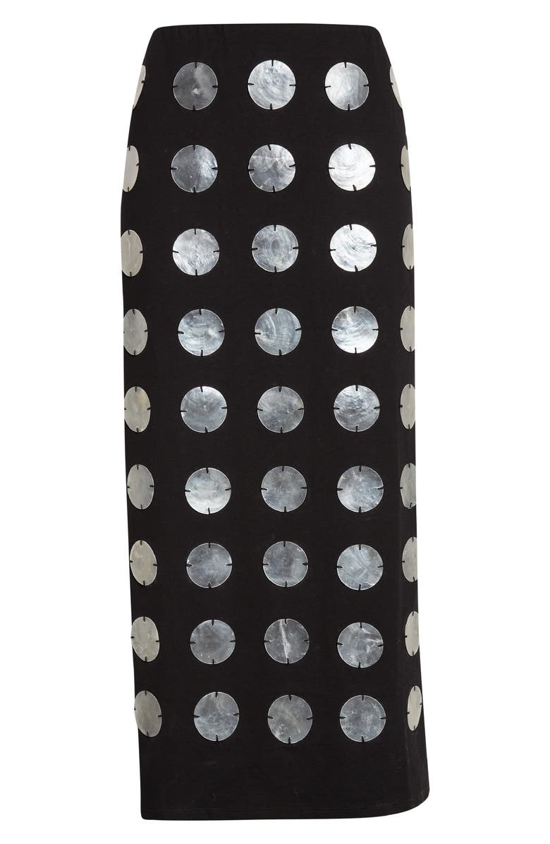 CONNER IVES Mother-of-Pearl Paillette Skirt, Alternate, color, Black